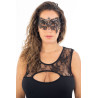 Masque vénitien Bianca rigide doré avec strass - HMJ-047BK