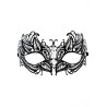 Masque vénitien Greta rigide noir avec strass  -  HMJ-005BK