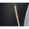 Bijou Tour de cou trois anneaux avec chaines de corps doré - BCHA0012GLD