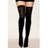 Bas fantaisie noir avec strass - DG0459BLK