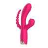 Vibromasseur triple stimulation USB rose Snappy Bunny - WS-NV062CPNK