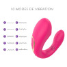 USB avec 2 moteurs pour stimulation Point G et clitoridienne avec télécommande - TOD-062PNK