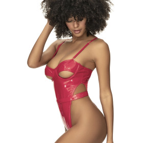 Body en vinyle rouge scintillant - MAL2742RED