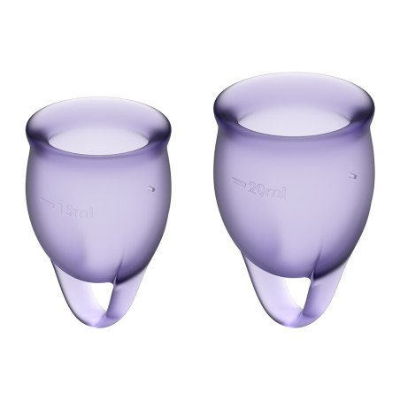 2 coupes menstruelles Satisfyer Light Violet FEEL CONFIDENT - CC597821