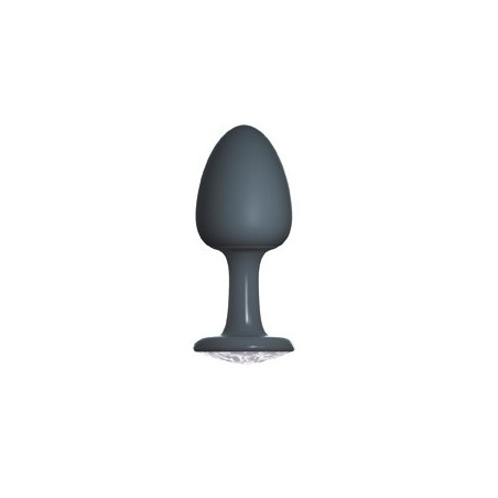 Plug Anal Bijou Geisha Diamond M - Noir et Blanc