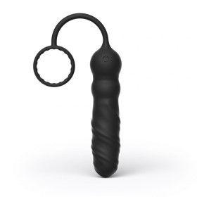 Plug anal et cockring Deep Seeker - Noir