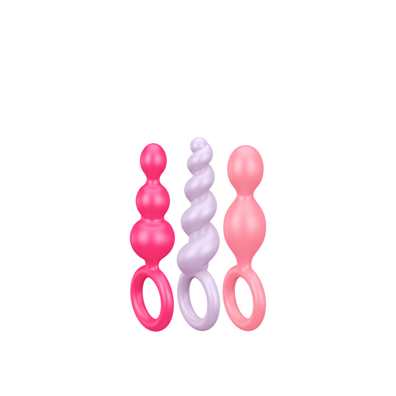 Plug anal Satisfyer Booty Call 3 pcs - Multicolor