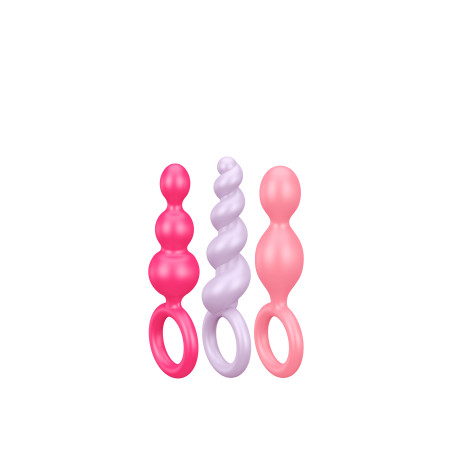 Plug anal Satisfyer Booty Call 3 pcs - Multicolor