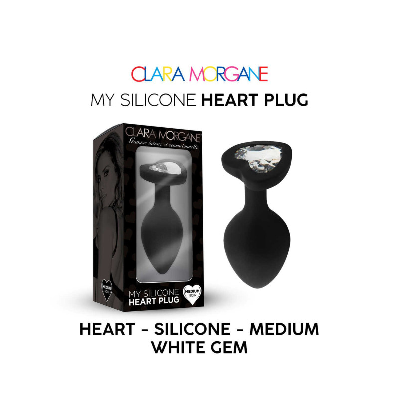 My Silicone Heart Plug - Noir