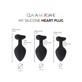 My Silicone Heart Plug - Noir