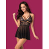 838-BAB-1 babydoll - Noir