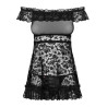 Flores babydoll - Noir