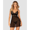 Chemeris babydoll et String - Noire