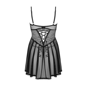 Chemeris babydoll et String - Noire