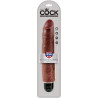 KING COCK - VIBRATEUR PÉNIS RÉALISTE 25.6 CM MARRON