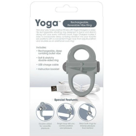 SCREAMING O - ANNEAU PÉNIEN VIBREUR RECHARGEABLE YOGA GRIS