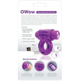 SCREAMING O - ANNEAU PÉNIEN VIBREUR WOW RECHARGEABLE VIOLET