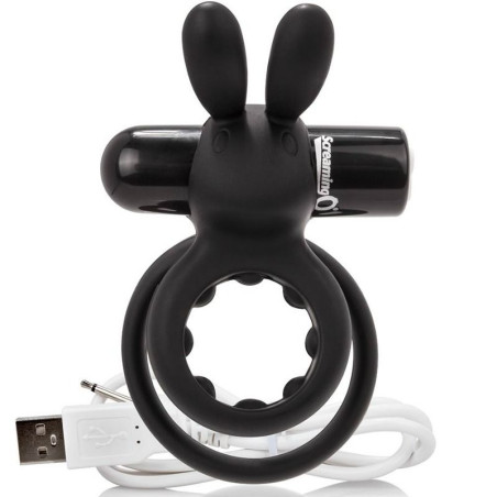 SCREAMING O - ANNEAU PÉNIEN DOUBLE RECHARGEABLE CON RABBIT HARE NOIR