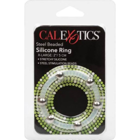 CALIFORNIA EXOTICS - BAGUE EN SILICONE PERLÉE ACIER XL