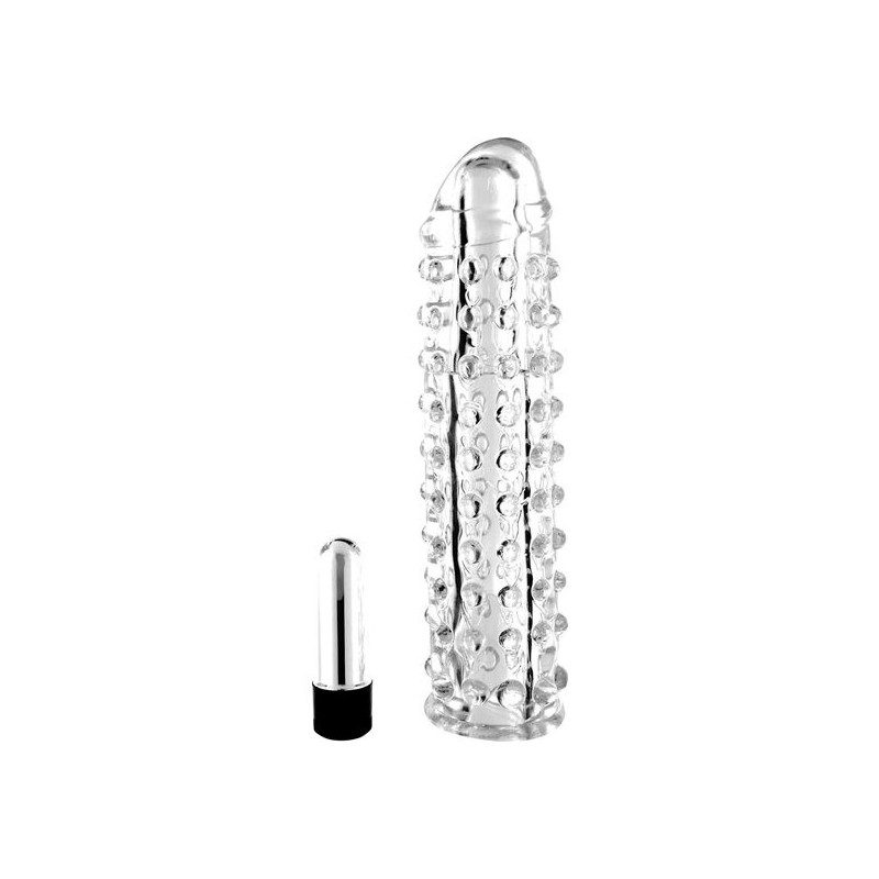 SEVEN CREATIONS - COUVRE-PÉNIS AVEC VIBRATION TRANSPARENTE