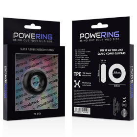 POWERING - ANNEAU PÉNIS SUPER FLEXIBLE ET RÉSISTANT 3.8CM PR04 NOIR